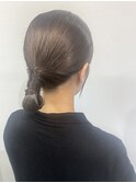 ヘアセット　タイトポニー