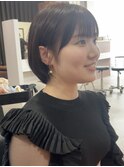 モードに大人可愛いダークアッシュイメチェンボブ