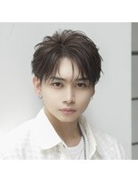 オーシャントーキョー 渋谷神南(OCEAN TOKYO)&nbsp;韓国ヘアカルマパーマカルマバングセンターパート黒髪ウルフ