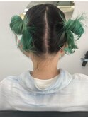 簡単スタイリング　お団子ヘアこなれミディ