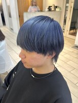 テトラ バイ ネオリーブ 横浜西口店(tetra by neolive)&nbsp;メンズ　ブリーチ　ブルー　グレー　横浜