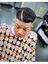 バーバーショップイシカワ(BARBER SHOP イシカワ)&nbsp;ハードパート濡れパンハイスキンフェードスタイル