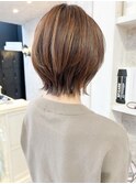 福山市美容室Caaryレイヤーショートボブ春ヘア外ハネヘア
