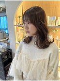 メルティカラーフェミニンロング似合わせカット韓国ブリーチなし