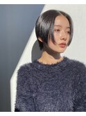 丸みショートシースルーバングくびれショートボブミニボブ
