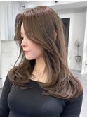 【韓国ヘア】ロングレイヤー顔まわりカットブリーチなし心斎橋