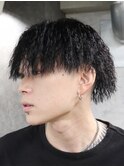 ツイストパーマパイルツイスト縦落ちツイストセンターパート