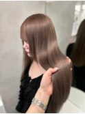 15349暗髪ミルクティーベージュオリーブカラー髪質改善ロング