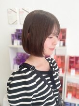 アッシュ 中目黒店(Ash) まろやかベージュブラウンのボブ／髪質改善カラー