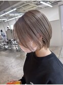 ショートヘア/ミルクティーグレージュ/イメチェンクールショート