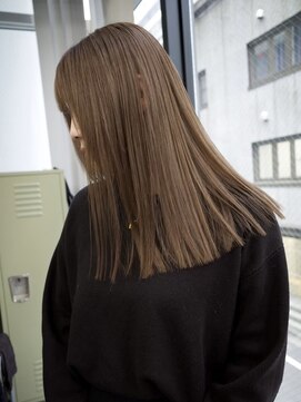 ギークス(GEEKS) 【GEEKS渋谷】冬カラー/チャコールグレー/伸ばしかけロング/小顔