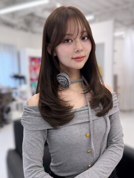 ハピネス 梅田茶屋町店(HAPPINESS) 韓国風/レイヤーカット/顔周り/顔まわり/髪質改善/ベージュ