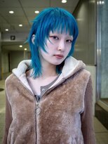 ギークス(GEEKS) 【GEEKS渋谷】ターコイズブルー/レイヤー/ハッシュカット/ブルベ