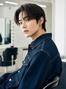 エイチ メンズ(H) おしゃれ坊主マッシュメンズコンマバングメンズベリーショート