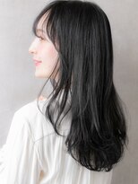 カバーヘア ブリス 川口(COVER HAIR bliss)&nbsp;大人美人ゆるふわ韓国風巻き毛先パーマ黒髪ロングX川口30代40代