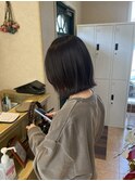 レイヤー ボブ ショート インナーカラー 韓国