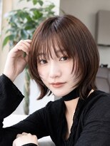 オーラ オモテサンドウ(Aura omotesando) 小顔見えシースルーバング×顔まわりレイヤーハッシュボブ