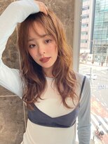 ハニーシブヤ(HONEY shibuya)&nbsp;ロングレイヤー/波巻きパーマ/ウェーブパーマ/ミルクベージュ3