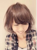 【オン眉ボブ】 ゆるふわマニッシュボブ