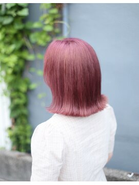 ホワイトルーム(White Room) 【ツヤ感UPケアブリーチ】ハイトーンピンクボブ