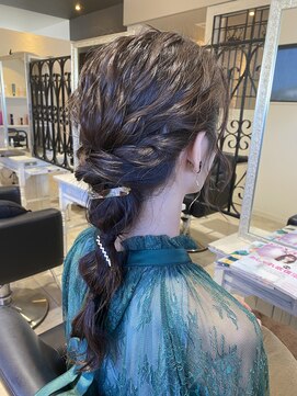 アクトエスポワール(Act espoir) 結婚式ヘアアレンジ×編みおろし