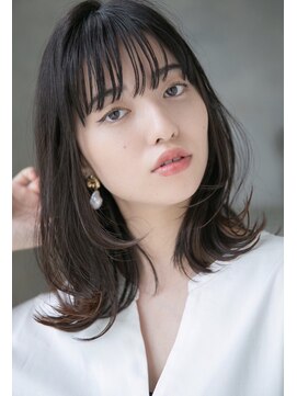 ヘアーサロン リアン 熊谷2号店(hair salon Rien) 耳かけひし形でオシャレナチュラル【ダークベージュ】