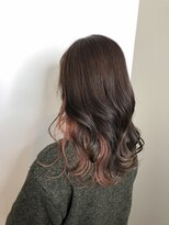 ナンバー(number+)&nbsp;20代30代大人かわいいインナカラーピンクイヤリングカラー