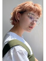 テラスコード(TERRACE CODE) ハイトーンベージュ小顔カット前髪ありカールショート