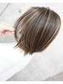 ヘアテリア リュウ 大塚(hair teria ryu) 細め×くっきりめデザインのコントラストハイライト