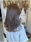 アッシュベージュ×ローレイヤーセミロング