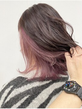 アオアクア バイ グルグル 小岩店(ao akua by GULGUL) インナーカラー シアーピンク