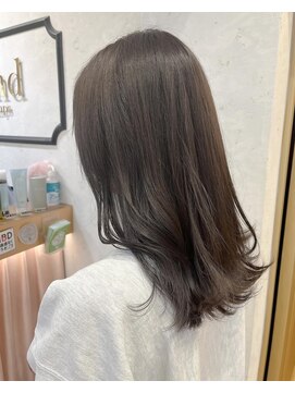 ロンドプランタン 恵比寿(Lond Printemps) ブリーチなし透明感カラーミディアムグレージュ【中居】