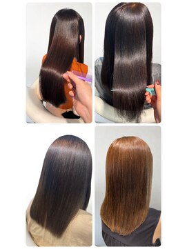 美容室フルール 透明感♪髪質改善カラー小顔艶感ミディグレージュハイライト