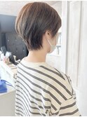 福山市Caary美容室 ピタッとタイトショートヘア透明感カラー