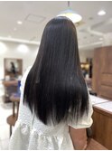 髪質改善ストレート 透明感カラー