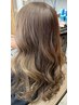 カット＋コテ巻き風ケアパーマ＋艶トリートメント♪￥19500 ロング料込み