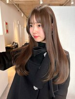 アム(amu)&nbsp;まろやかベージュ/シースルーバング/顔まわりカット