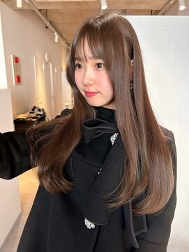 アム(amu) まろやかベージュ/シースルーバング/顔まわりカット