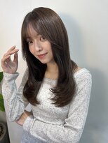 イヴォーク トーキョー(EVOKE TOKYO)&nbsp;レイヤー/ミディアム・ロング/20代/顔周り/ブラウンベージュ