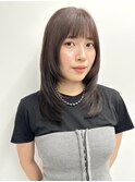 【寺本】ストレートレイヤーラウンドバング