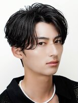 オーシャントーキョー 渋谷(OCEAN TOKYO) ニュアンスパーマナチュラルセンターパート刈り上げなし