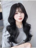 前髪カット/ヘアセット/レイヤーカット/韓国ヘア/透明感カラー