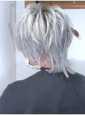 【イケメンハイトーン】メンズライクホワイト×ブリーチ3回