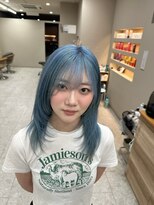 シカ 神戸三宮元町店(Cica) アイスブルー ダブルカラー ハイトーン ケアブリーチ 三宮