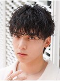 渋谷メンズパーマルーズパーマシャドウパーマッシュウルフゆるめ
