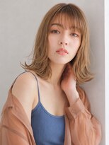 キース ヘアアンドメイク 恵比寿(kith. hair&make)&nbsp;透明感ベージュ/ミディアム/外ハネレイヤー/ボブ