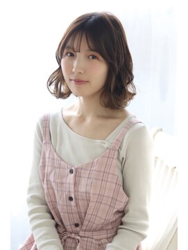 ヘアリゾート ブーケ(hair+resort bouquet) nami【可愛いベージュカラー】外ハネミックスのもこもこボブ