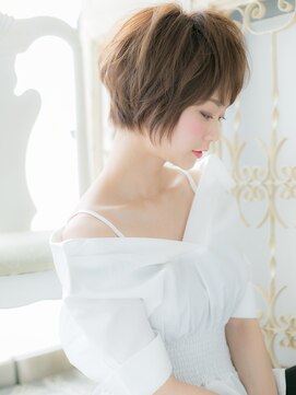 ブルー(BLUE) 大人ハイライトフレンチガーリー小顔マッシュ20代30代40代b水戸