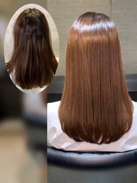 ダブルオーバイオーバーレイ 武蔵新城(w/o by Overlay) 自然に仕上がる縮毛矯正【施術例】〔武蔵新城〕〔縮毛矯正〕