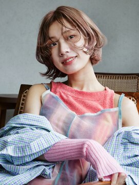 アイティーバイアルバム 藤沢店(IT by ALBUM) 前上がりレイヤーボブ_グレージュカラーボブウルフ_9296